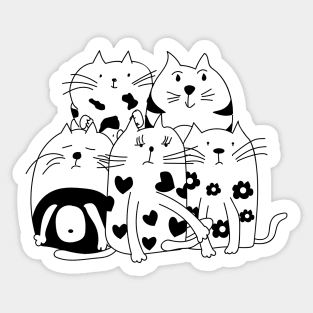 Funny cats Sticker